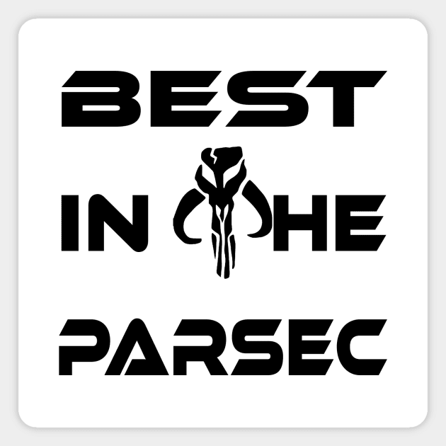 "BEST IN THE PARSEC" BLACK logo Magnet by TSOL Games